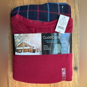 NWT Men’s Cuddl Duds 2pc Winter Pajamas PJS Fleece Cabin Pants Set XXL